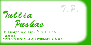 tullia puskas business card